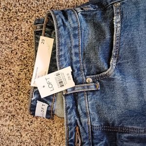 Loft curvy high rise size 29 straight crop jeans nwt